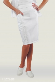 Юбка медицинская женская, модель 1-578, цвет белый