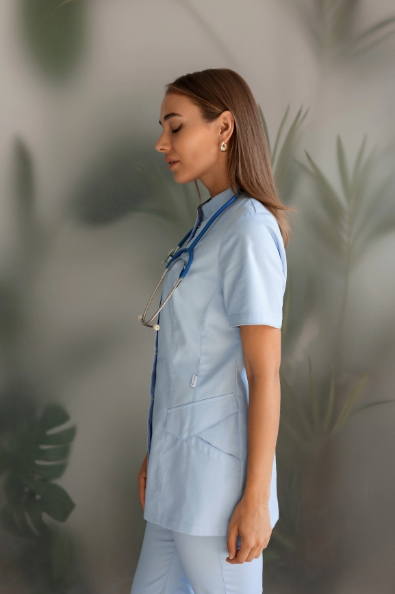 Блузон медицинский женский, короткий рукав, модель 5-274 фото 2
