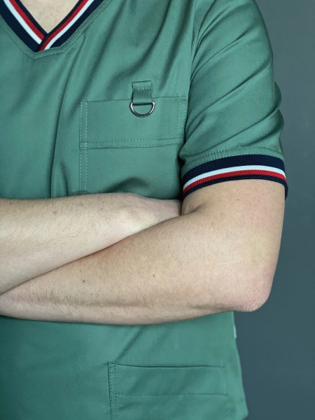 Блузон медицинский мужской, короткий рукав, модель 6-377 фото 3