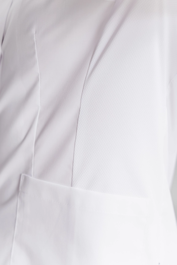 Блузон медицинский женский, длинный рукав, цвет белый, арт 7-180о фото 7