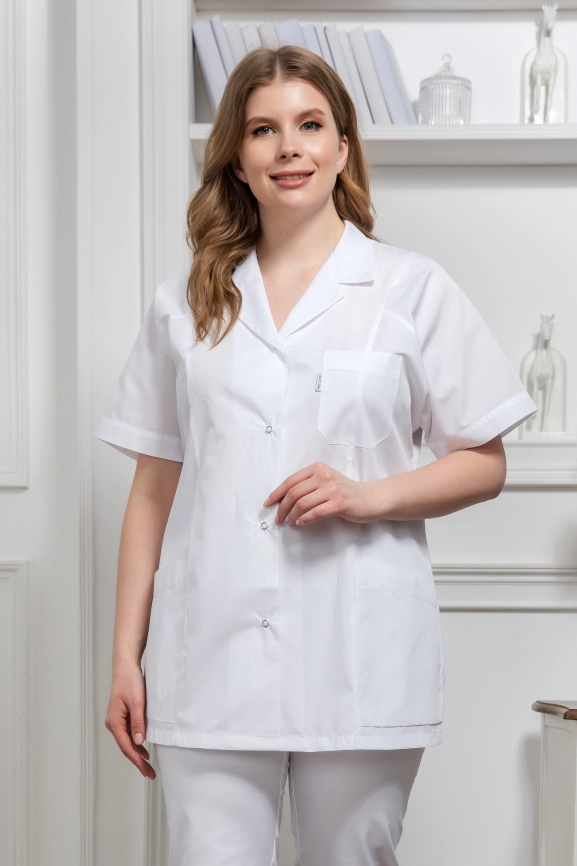 Блузон медицинский женский, короткий рукав, модель 5-63 фото 1