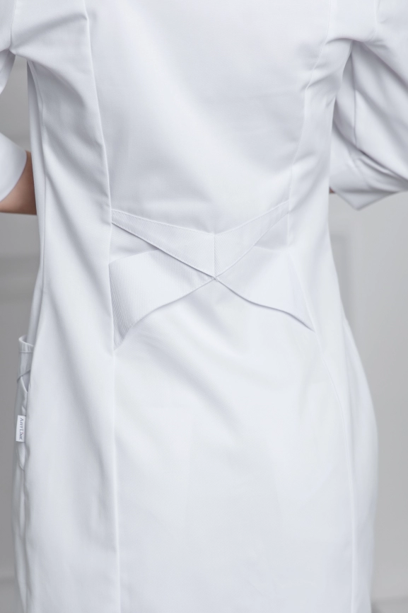 Халат медицинский женский, короткий рукав, цвет белый, арт 3-221о фото 5