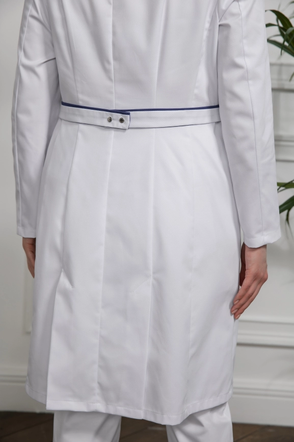 Халат медицинский женский, длинный рукав, цвет белый, арт 1-314о фото 5
