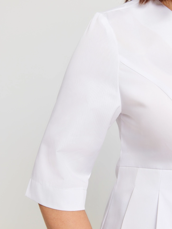 Блузон медицинский женский, короткий рукав, цвет белый, арт 7-278 фото 5
