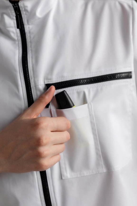 Блузон медицинский мужской, короткий рукав, цвет белый, арт 0-122 фото 5